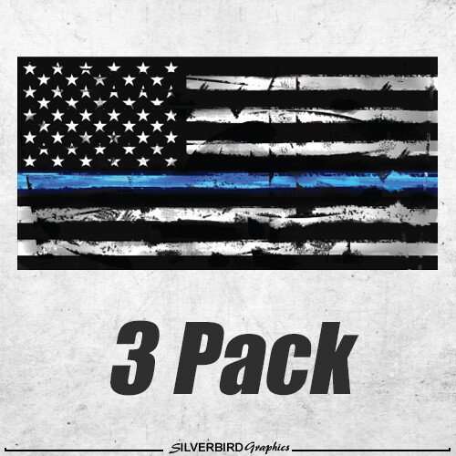 3pk thin blue - blue, stickers